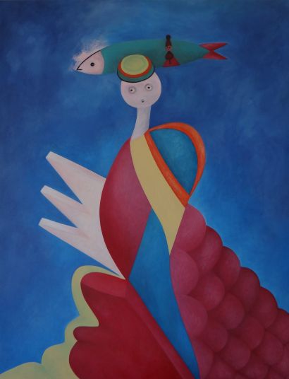 The Sardine Queen - a Paint Artowrk by Adelaide de Freitas